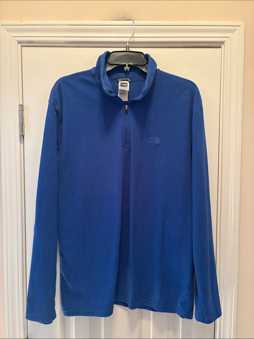 The North Face Men’s Royal Blue 1/4 zip Fleece Pullover TKA 100 Glacier